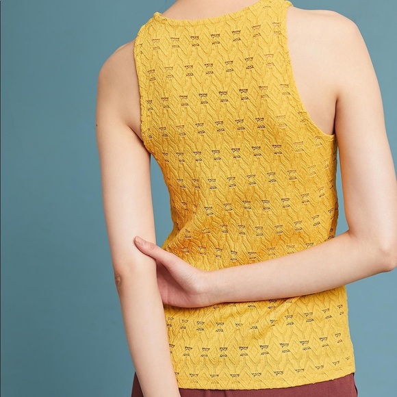 NWT Anthropologie gold mustard layering tank XS - Picture 2 of 8